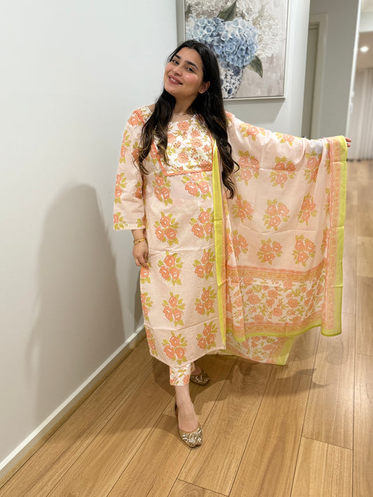 Pure Cotton Printed Suit