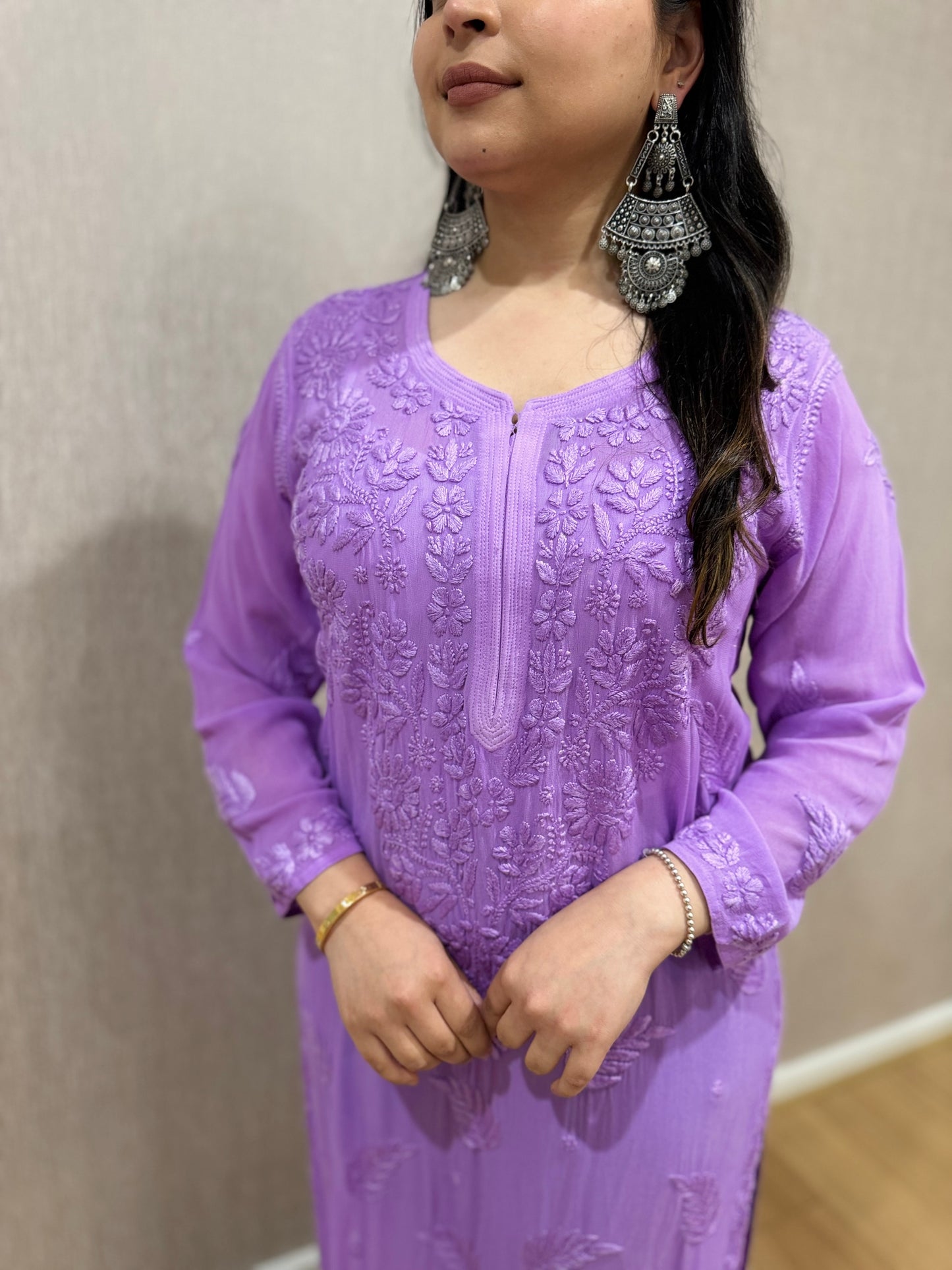 Viscose Georgette Chikankari Kurti